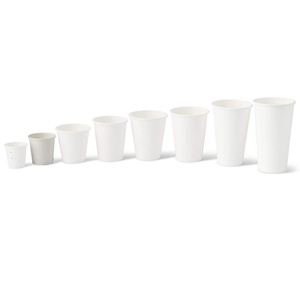Gobelets à expresso en papier biodégradables, ronds, blancs, à paroi simple, bio-revêtement, 100 ml (4 oz), Ø 62 mm, recyclables, pour boissons. - Product Image 2