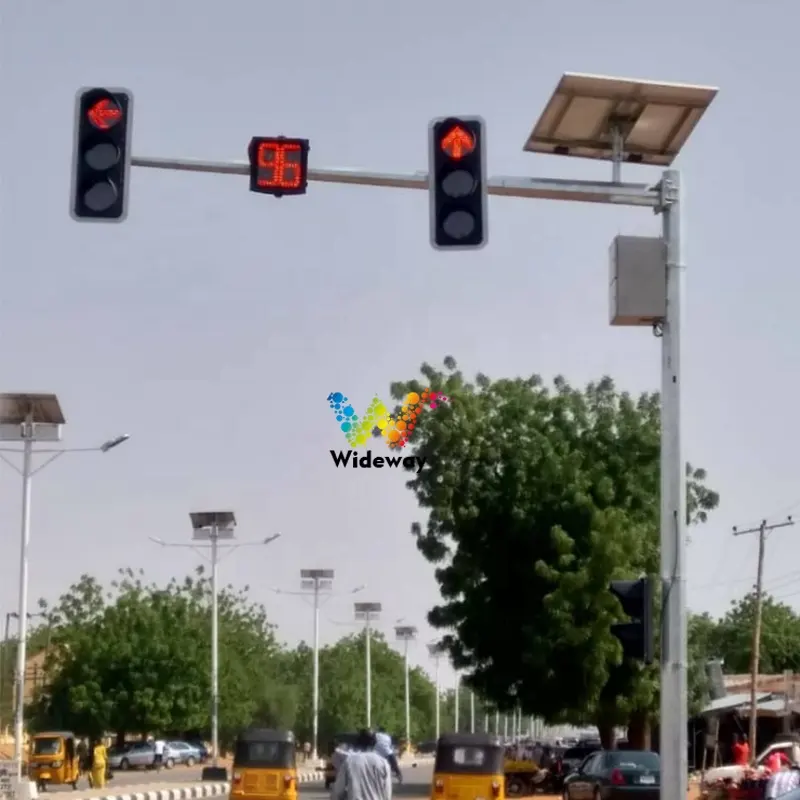 African 200mm 300mm Solar Powered Wireless LED Traffic Signal light Control System