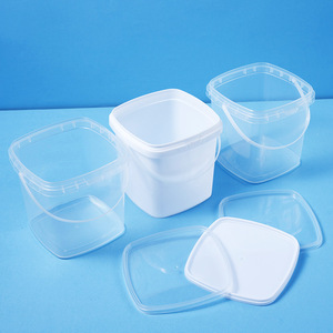 Seau carré <span class=keywords><strong>en</strong></span> PP de qualité alimentaire, à fermeture hermétique, durable et recyclable, idéal pour sauces, céréales, aliments pour animaux (chats, chiens) et peinture – Vente directe usine - Product Image 3