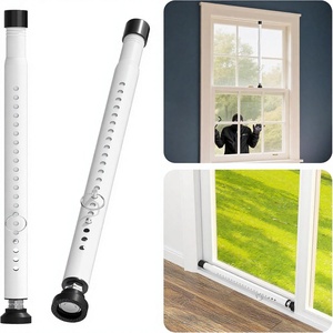 Barre <span class=keywords><strong>de</strong></span> sécurité pour porte coulissante et serrures <span class=keywords><strong>de</strong></span> fenêtre, lot <span class=keywords><strong>de</strong></span> 2, verrou <span class=keywords><strong>de</strong></span> sécurité enfant réglable pour appartement/terrasse (17-50 pouces), installation par vis - Product Image 1