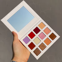 Palette de fards à paupières de maquillage cosmétiques personnalisés à haute teneur en pigments 12 couleurs vente en gros