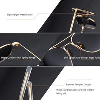 Lunettes de soleil de conduite professionnelles UV400 pour hommes, monture en métal doré, verres anti-éblouissement avec vision nocturne, logo personnalisé, lunettes de soleil polarisées