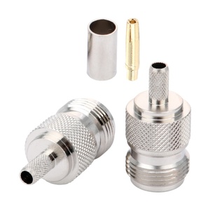G-karve RF <strong>Connector</strong> N-<strong>K</strong>-3 Female Header External Thread Internal Hole Crimp Type Compatible 50-3 Wire RG142 Cable Solid - Product Image 1