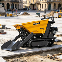 Mini-dumper compact haute efficacité, réduction de la main-d'œuvre pour les projets de construction, TOROS mini-dumper sur chenilles
