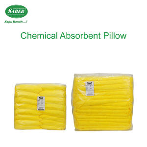 Hazmat ready SABER Chemical Absorbent <b>Small</b> <b>Pillow</b> 410 yellow chemical safe cleanup pads for warehouse and production line - Product Image 4