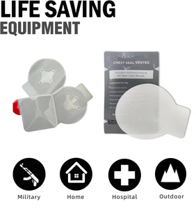 Pansement de poitrine sous vide d'urgence - Scellage occlusif premium pour traumatisme pénétrant et kits IFAK de sauvetage - Product Image 4