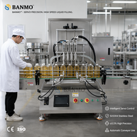 Machine de remplissage automatique à pompe à piston servo avec convoyeur et remplisseur linéaire à 4 têtes