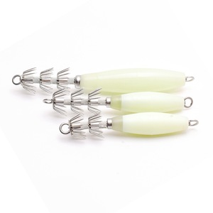 Señuelos de pesca en agua salada, señuelos luminosos de calamar, kit de anzuelos, señuelos de pulpo con funda, cebos para pesca nocturna - Product Image 1