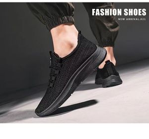 Nuevos Zapatos Deportivos de Verano para Hombre, Delgados, Transpirables, con Cordones, Ligeros, Antiolor, Negros - Product Image 4