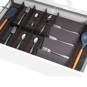 Unihopper Aluminum Alloy <b>Drawer</b> Dividers Rectangular Detachable <b>Storage</b> Organizers for Kitchen <b>Drawers</b> - Product Image 2