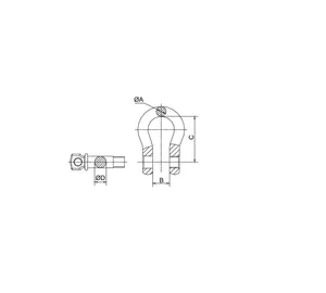 Grillete de acero galvanizado ajustable forjado en caliente para uso industrial pesado, apto para exportación - Product Image 2