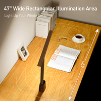 Lampe de bureau LED, protection des yeux, lumière de bureau à intensité variable, lampe de table pliable, luminosité adaptative intelligente, lampe de lecture de chevet