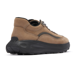 Zapatillas de Moda de Alta Calidad en Cuero de Ante Vacuno para Hombre, Duraderas, Deportivas, Color Caqui, para Caminar, Correr y Senderismo, Muestra Gratis - Product Image 4