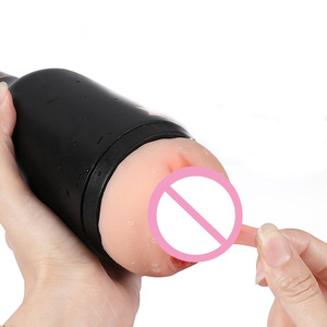 Portatile bottiglia di birra morbida Ora figa vera <span class=keywords><strong>Vagina</strong></span> giocattolo erotico per adulti manuale maschio masturbatore giocattoli del sesso per gli uomini regalo giocattoli del sesso macchina - Product Image 4