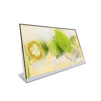 Nueva caja de luz rectangular de tablero de menú LED de vidrio templado de forma personalizada para restaurante y cafetería para uso en ascensores