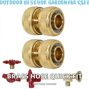 Conector Rápido de Latón para Manguera de Riego de Jardín de 3/4'' con Fácil Instalación para Herramientas de Jardín - Product Image 2