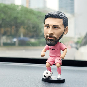 <strong>2026</strong> Resin Craft Figures 3D Football <strong>Basketball</strong> Star Bobble Head Doll Statues Souvenir Gift Bobblehead Car Decor - Product Image 2