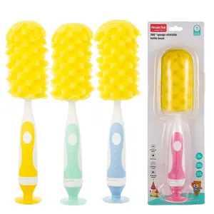 Brosse éponge de personnalisation en gros pour biberons La brosse d'une sucette ensemble de 2 pièces Brosse à tasse