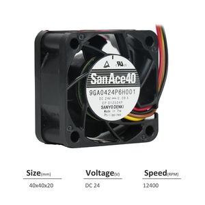 Ventilador Axial de Refrigeración SANYO DENKI San Ace 9GA0424P6H001 40*40*20mm 24V DC 1.92W 0.08A 11.7CFM 12400rpm para Servidores y Equipos de Telecomunicaciones - Product Image 2