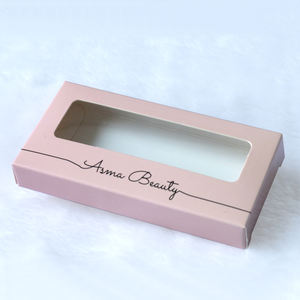 Caja de papel de embalaje de contacto con caja de pestañas CMYK blanca de alta calidad personalizada de fábrica con ventana de Pvc - Product Image 1