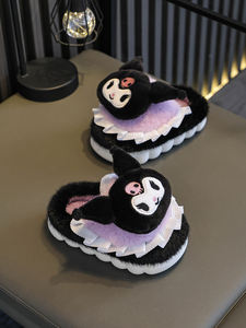 2025 Sonbahar/Kış Yeni Çocuk Modası Peluş Terlikler, Sevimli Tüylü İç Mekan Ev Terlikleri, Küçük Kızlar İçin Sıcak Yatak Odası Terlikleri - Product Image 2