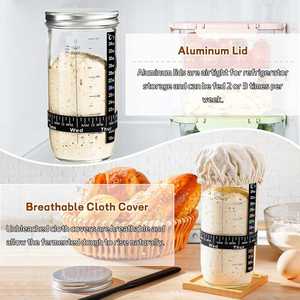 High Quality Eco-friendly Conical Fermenter Glass Jar Scraping Tool Sourdough Starter Kit for Bread Making <b>Baking</b> Pastry Tools - Product Image 4