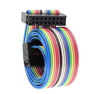 Оптовые продажи лента робот-Плоский ленточный кабель rainbow IDC для робототехники, шаг 1,27 мм, 2x8, 16 контактов, 16 проводов