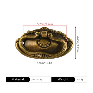 Poignées de porte et de tiroir de style chinois, européen, américain, en bronze antique, durables, pour armoire de cuisine et commode - Product Image 3