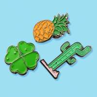 Collier personnalisé grenouilles de printemps feuille urbaine feuilles d'automne dessin animé Cactus fou plante feuille émail broches broche