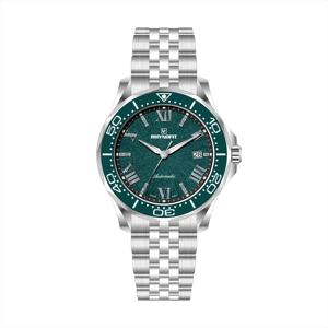 Montres automatiques ETA 2824 avec cadran de montre à motif soleil en relief, boîtier de forme irrégulière, bracelet en acier inoxydable brossé et poli - Product Image 3