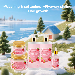 Sulfatfreies Kinder-Haarpflegeset Kokosnussöl-Shampoo Leave-In Conditioner Kantenkontrolle Definiert Locken Bändigt Frizz Sanft Pflanzlich - Product Image 6