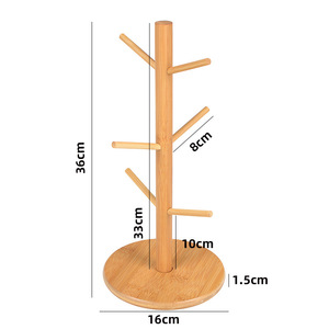Porte-gobelets en bambou, égouttoir multi-niveaux, support de rangement créatif en bambou pour tasses, étagère de rangement simple. - Product Image 3