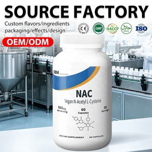 โรงงานผลิต OEM รับผลิตภัณฑ์ฉลากส่วนตัว ขายส่งแคปซูล N-acetyl-L-cysteine (NAC) สูตรและบรรจุภัณฑ์ตามสั่ง จัดหาได้อย่างมั่นคง - Product Image 1