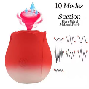 Yeni degrade renk gül şekli kadın emme gül oyuncak simülatörü klitoral enayi gül vibratör ve kadınlar için emme seks oyuncak - Product Image 2