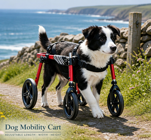Fauteuil roulant pour chien en aluminium réglable à trois positions, chariot de mobilité pour animaux de compagnie de taille moyenne à grande - Product Image 6