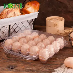 12-24 fori per animali domestici blister in plastica monouso trasparente a conchiglia per uova di gallina