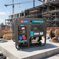 Générateur diesel silencieux à double cylindre à châssis ouvert refroidi par air Yumei, démarrage électrique 12V DC, haute efficacité, usage industriel