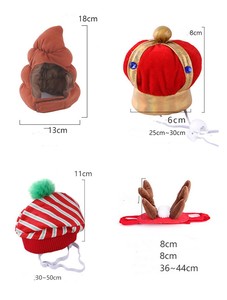 Kingtale Pet Suppliers Sombrero para mascotas Nuevo estilo de asta de alce de dibujos animados Muchos colores del sombrero de la cubierta de la cabeza de la mascota para gatos y perros - Product Image 6