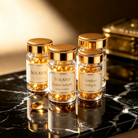 Étiquettes personnalisées de luxe en feuille d'or imperméables pour compléments alimentaires, autocollants haute définition pour bouteilles de vitamines pour l'emballage de produits de santé