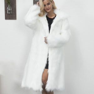 Manteau en fausse fourrure pour femmes, automne-hiver, vêtements de rue pour femmes, long trench en fausse fourrure - Product Image 2