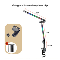 Support de microphone en porte-à-faux rvb de bureau GAZ-38S 360 support de microphone en métal réglable