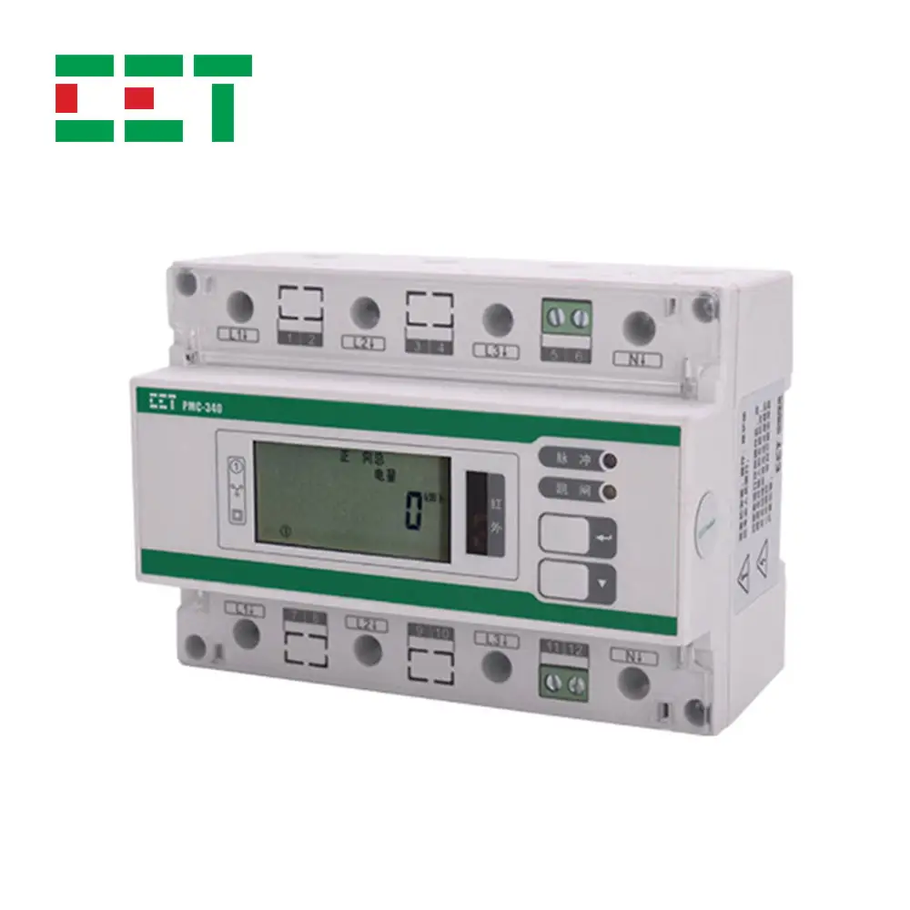 CET PMC-340 5A(6A) 3 фазы КТ вход аналоговый и цифровой энергии кВтч метр Электрический