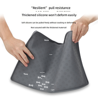 Tapis d'alimentation pliable antidérapant en silicone écologique anti-déversement pour animaux de compagnie, tapis de table pour chien et chat, gamelle à empreintes de pattes