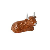 Porte-bagues en céramique en forme de vache des Highlands, organisateur de bijoux parfait pour les bagues