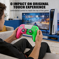 Coque de protection bicolore en silicone antidérapante pour manette PS5
