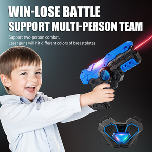 Juego de Pistolas Láser Infrarrojas con Objetivo de Tiro, Juguete Interactivo Electrónico con Chaleco Sensor para Niños - Product Image 2