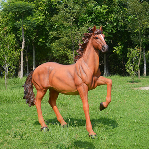 Grande Statue de cheval en Bronze, grande taille, déco de parc, Sculpture de famille, fibre de verre, résine - Product Image 1