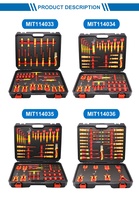 Ensemble d'outils isolés VDE 1000V de 35 pièces, kit d'outils à main pour électriciens en CR-V avec mallette moulée par soufflage, vente en gros OEM pour réparation électrique