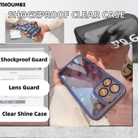 Coque de téléphone antichoc en TPU pour 17/16/15/14/11/12/13 Pro Max/XR/X/XS/7 Plus avec protection d'objectif, style Ins, électroplaquée