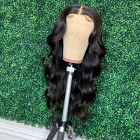 Perruque Lace Front HD 13x4 Body Wave, Cheveux Humains Vierges Brésiliens Noir Naturel, Ligne de Cheveux Pré-Pluckée, Bonnet Petit, Densité 180%